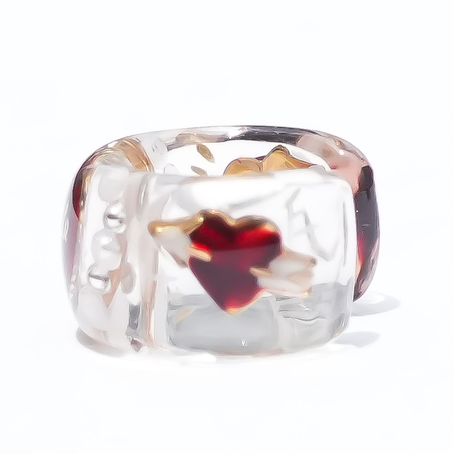 LOVE SMILE EARCUFF / HEART / CLEAR / RED