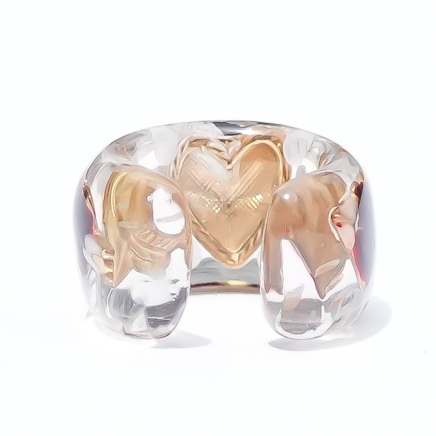LOVE SMILE EARCUFF / HEART / CLEAR / RED