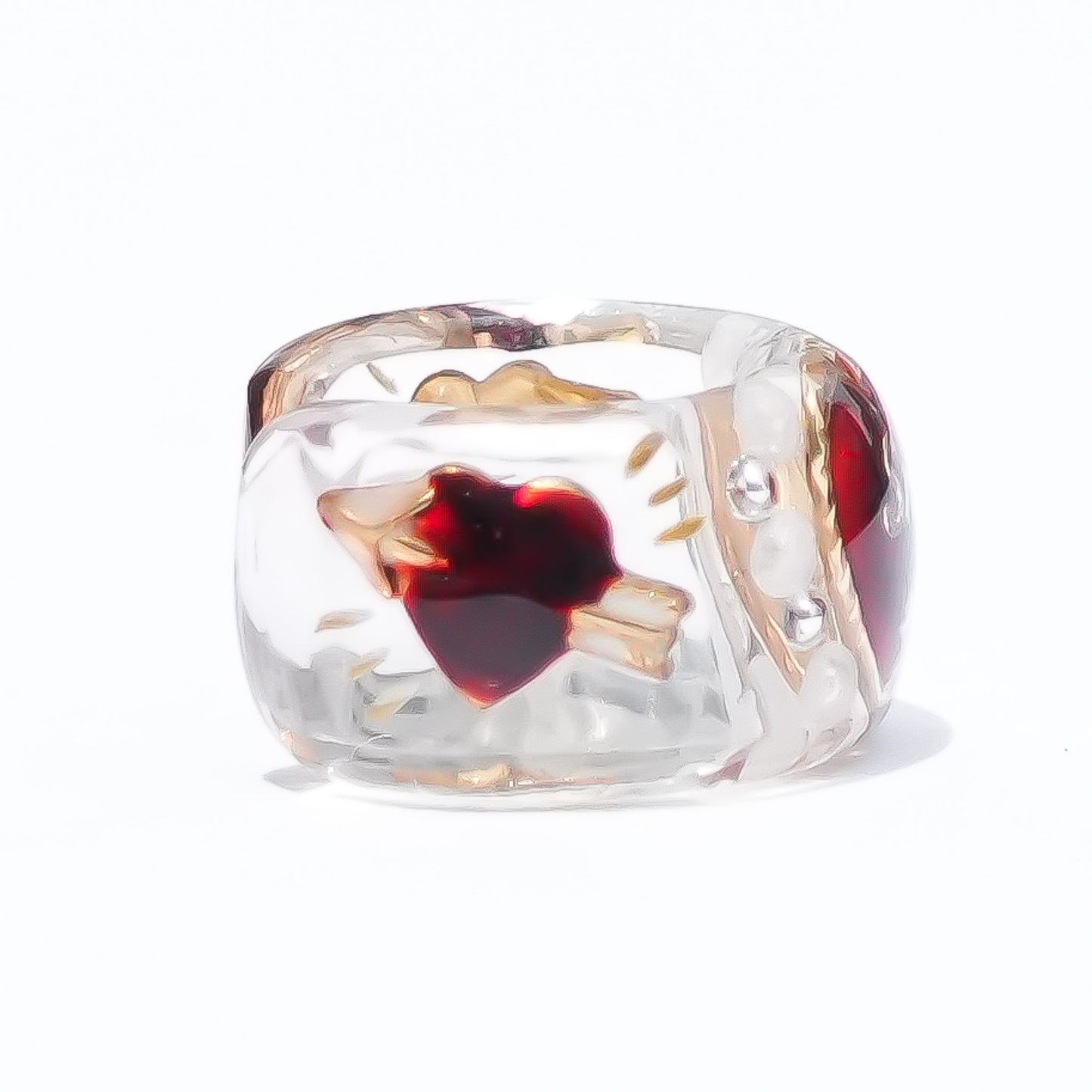 LOVE SMILE EARCUFF / HEART / CLEAR / RED
