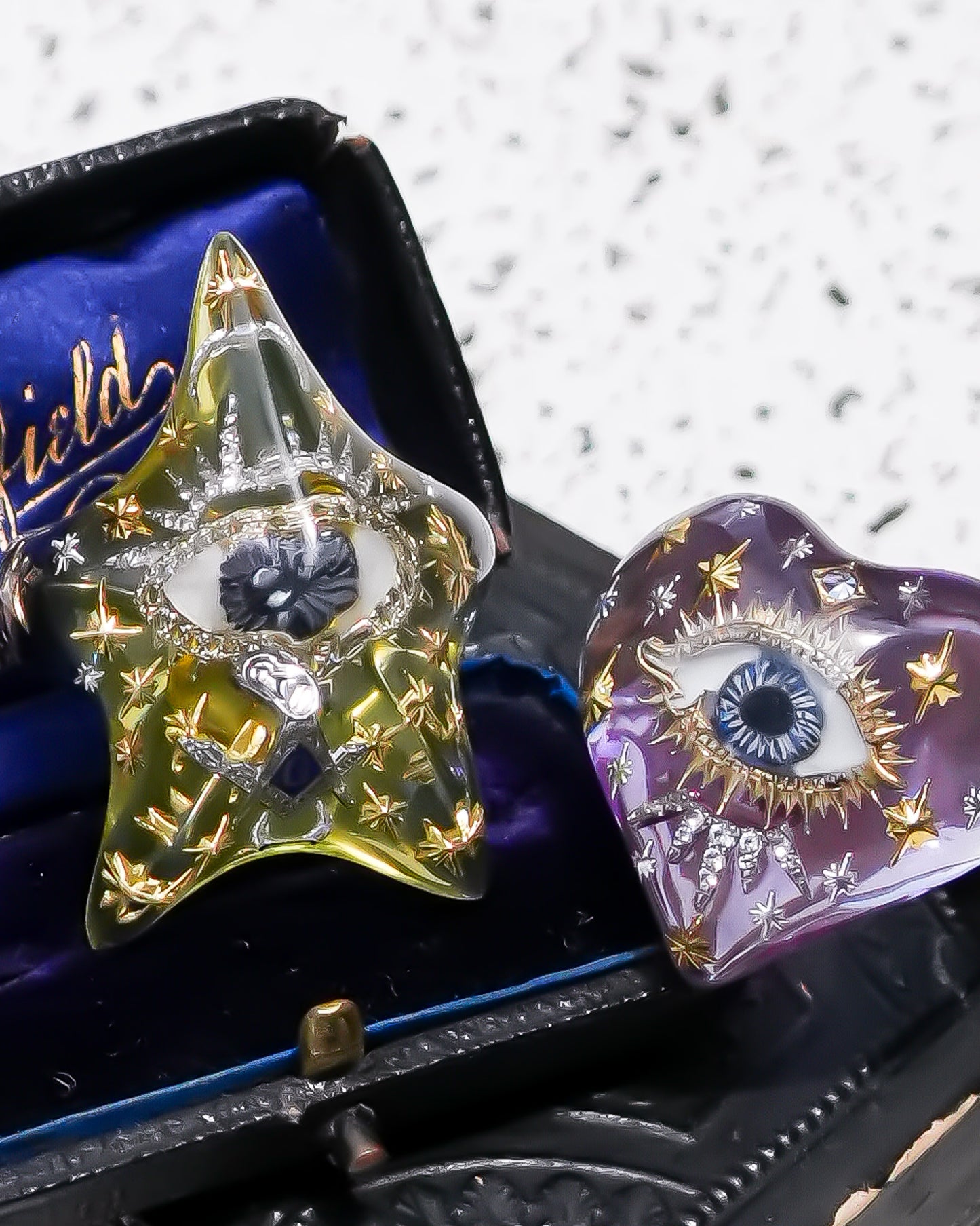 STAR RING / EYE / MASONIC / YELLOW / #13