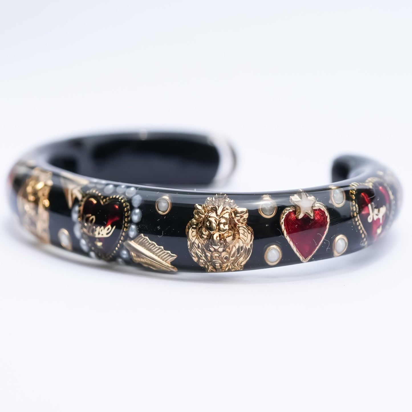 LOVE BRACELET / ARROW HEART / PEARL / BLACK