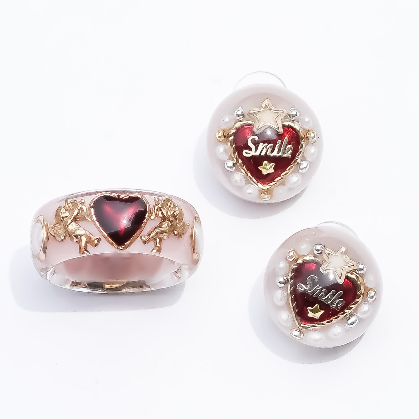 ANGEL RING / HEART / BLACK / RED #12 #13 #17
