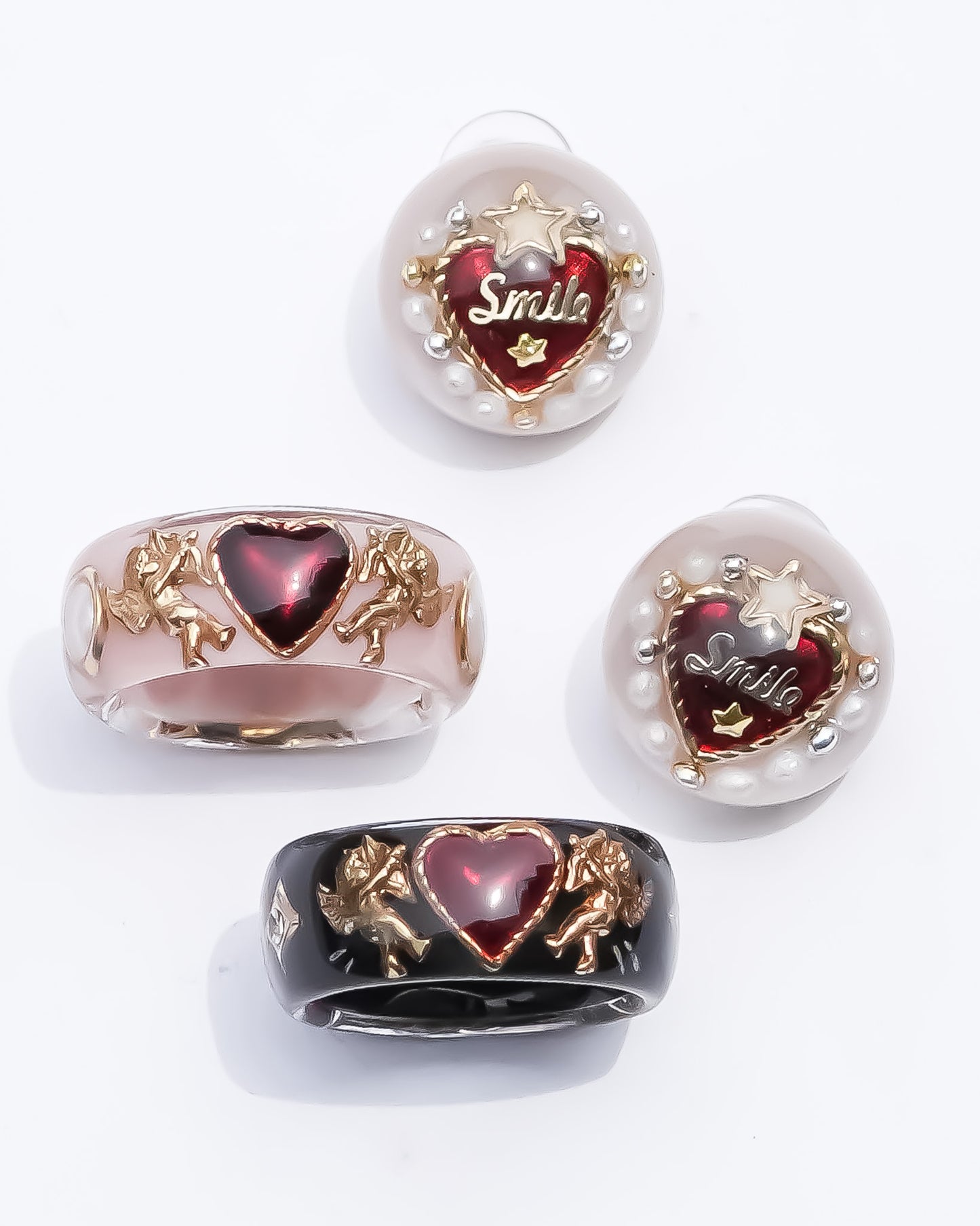 ANGEL RING / HEART / BLACK / RED #12 #13 #17