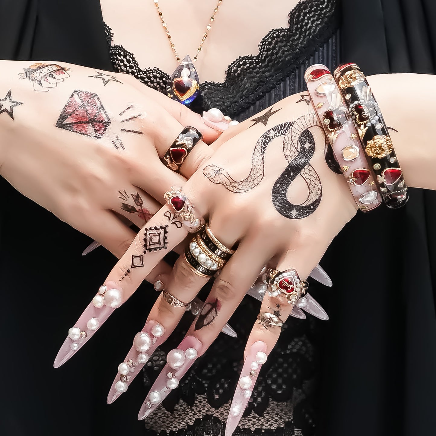ANGEL RING / HEART / BLACK / RED #12 #13 #17