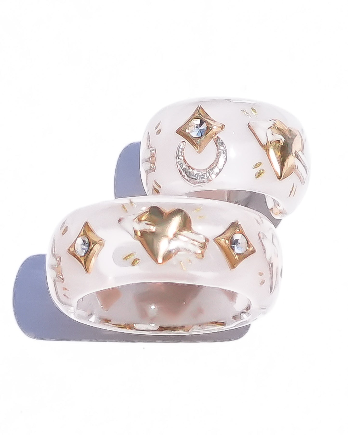 LOVE RING / HEART / SMOKY PINK / #12 #13