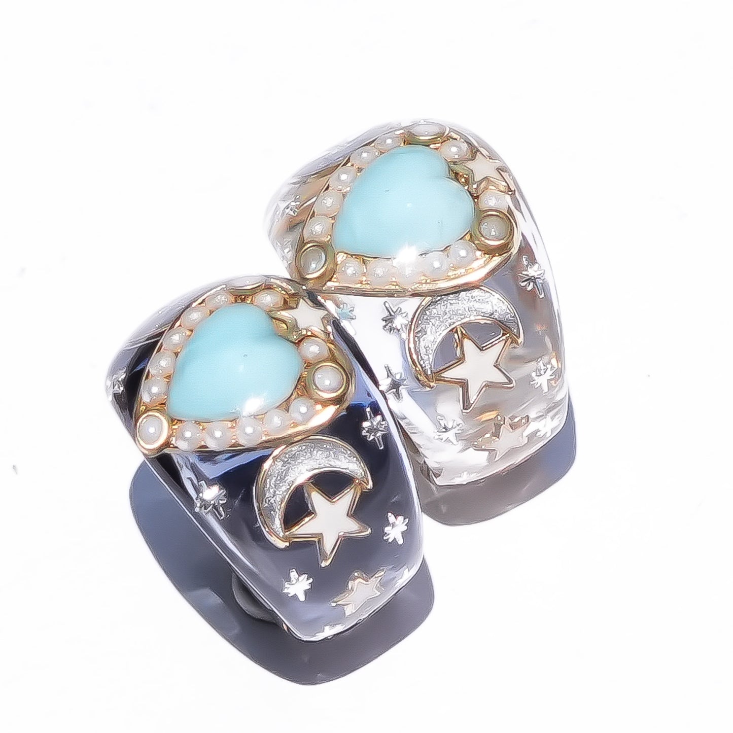 LOVE RING / HEART / ANGEL / TURQUOISE / GRAY / #14