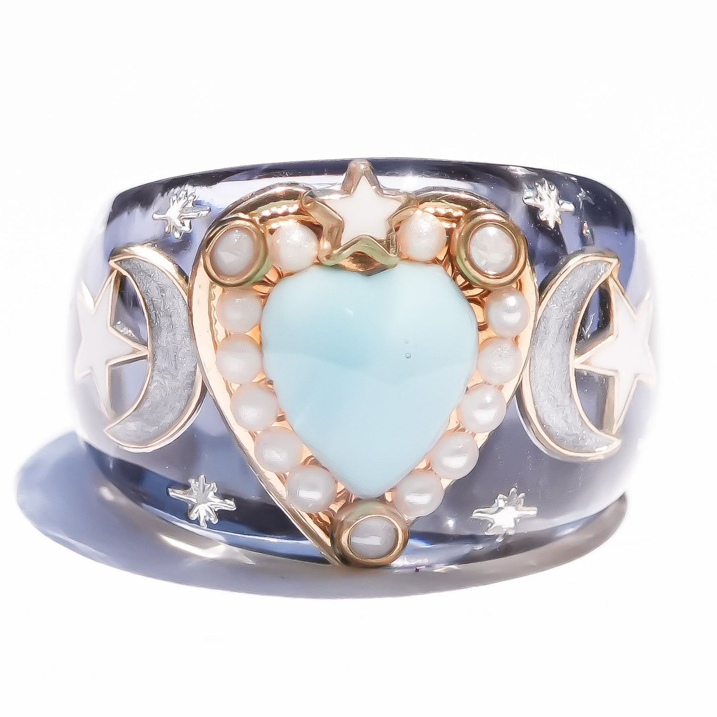 LOVE RING / HEART / ANGEL / TURQUOISE / GRAY / #14