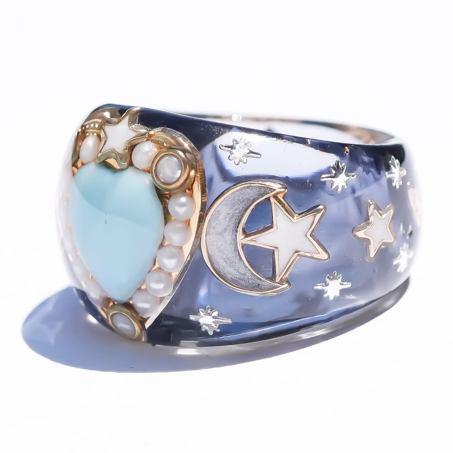 LOVE RING / HEART / ANGEL / TURQUOISE / GRAY / #14