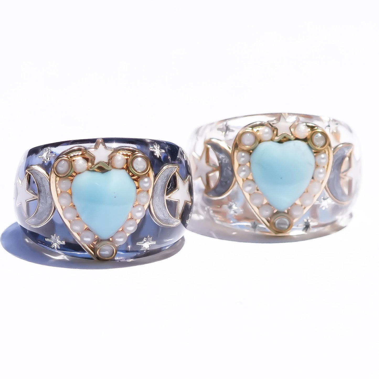 LOVE RING / HEART / ANGEL / TURQUOISE / GRAY / #14