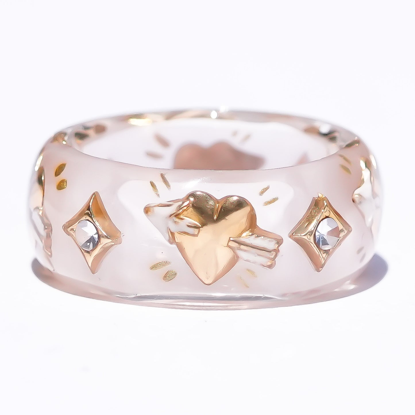 LOVE RING / HEART / SMOKY PINK / #12 #13