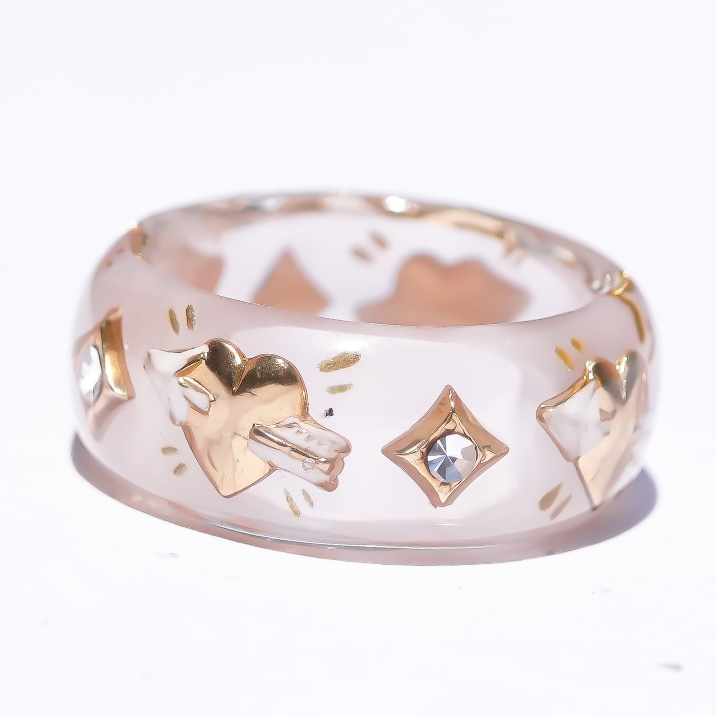 LOVE RING / HEART / SMOKY PINK / #12 #13