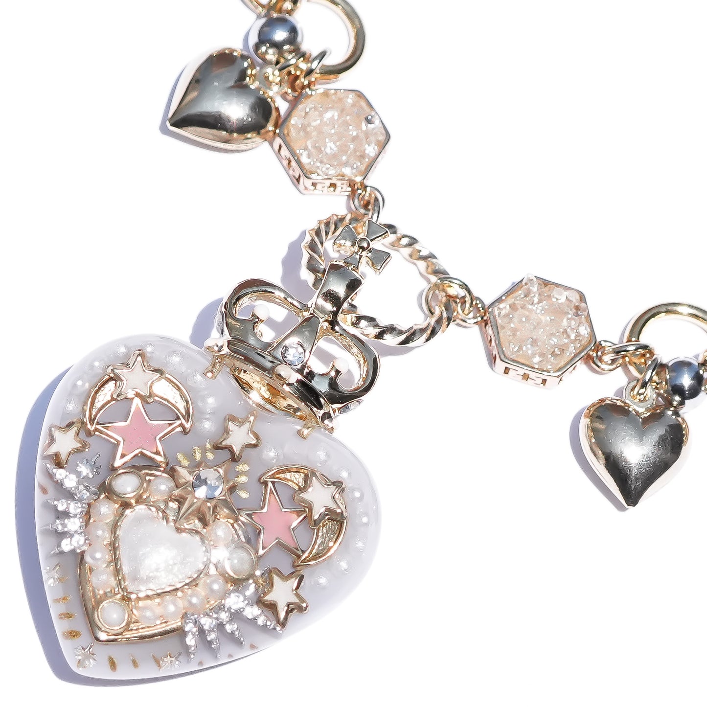 LOVE NECKLACE / HEART / SMOKY BEIGE