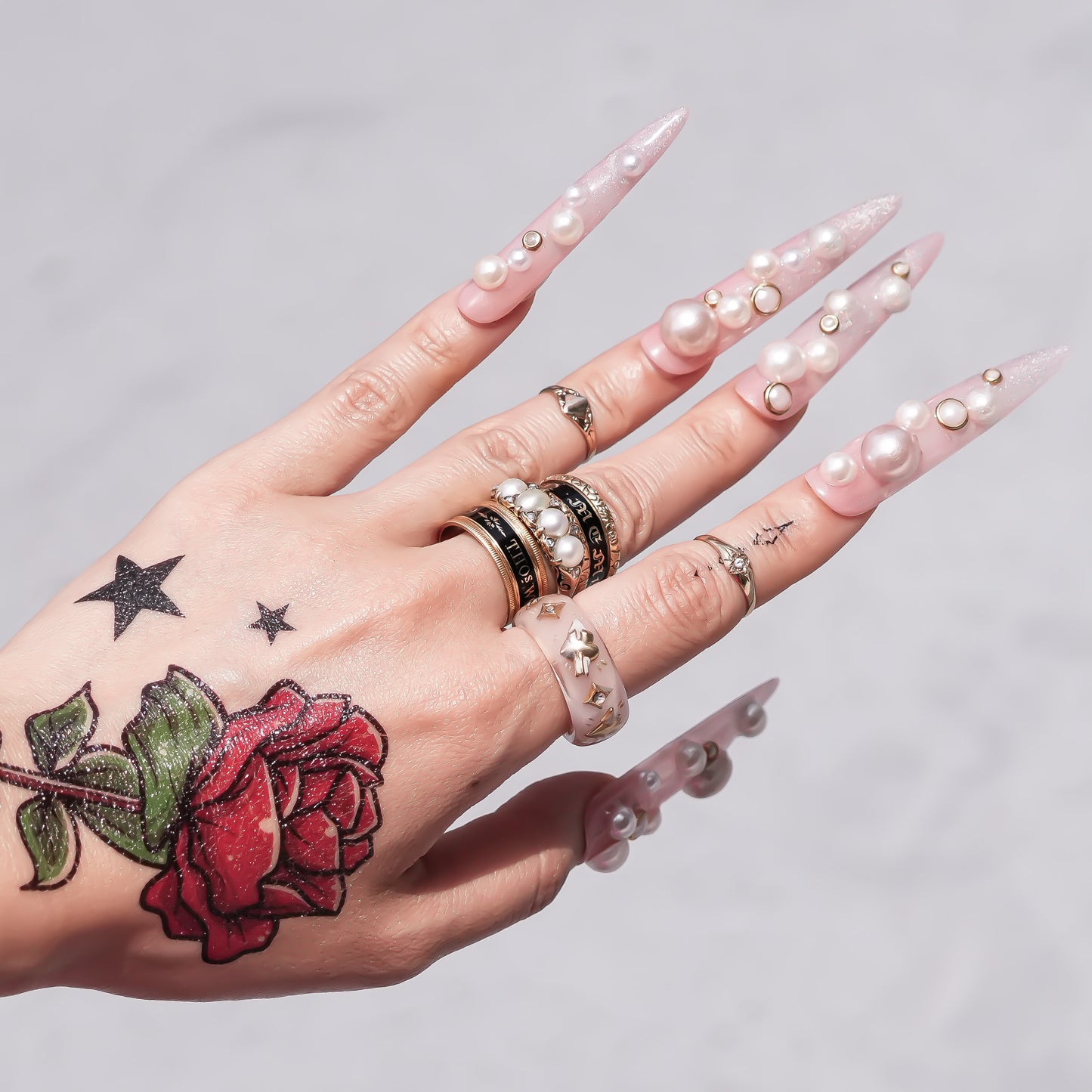 LOVE RING / HEART / SMOKY PINK / #12 #13