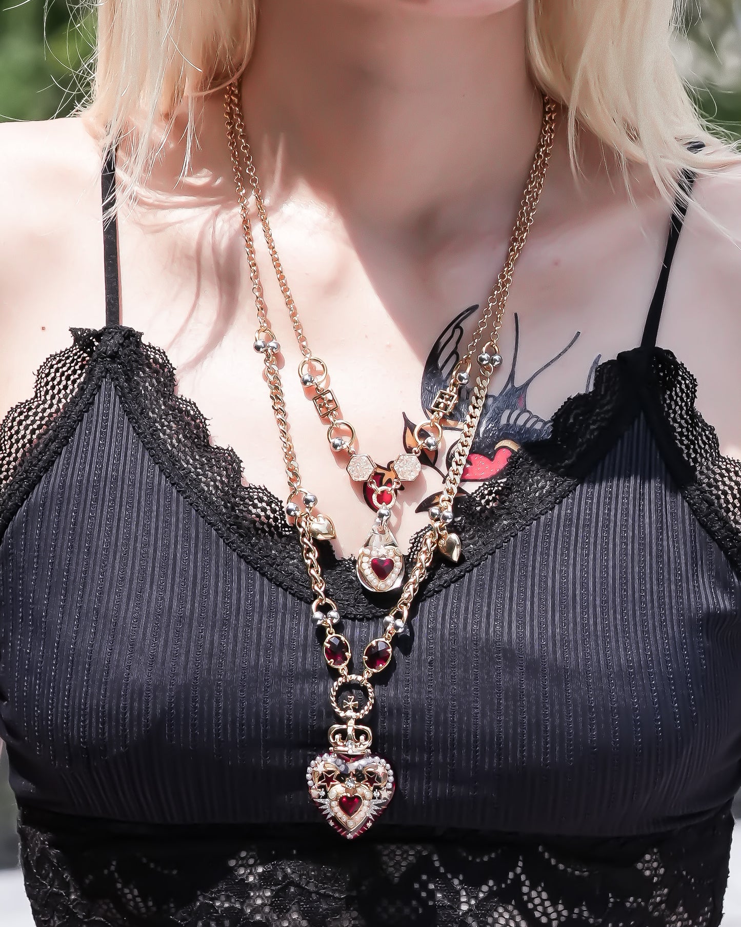 LOVE NECKLACE / HEART / RED