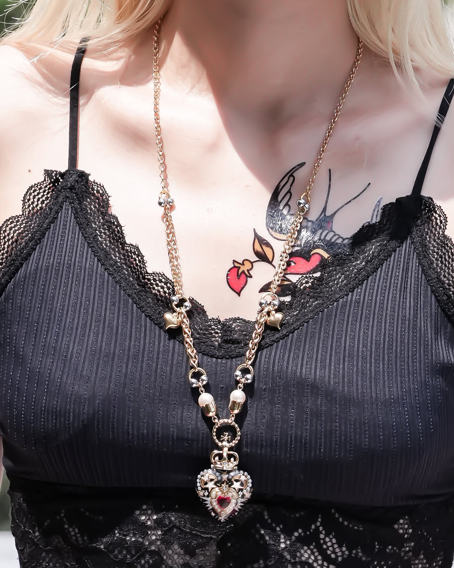 LOVE NECKLACE / HEART / BLACK