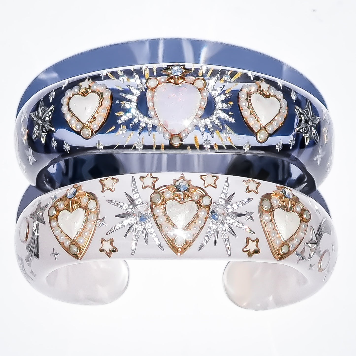LOVE BRACELET / HEART / SMOKY PINK / WHITE