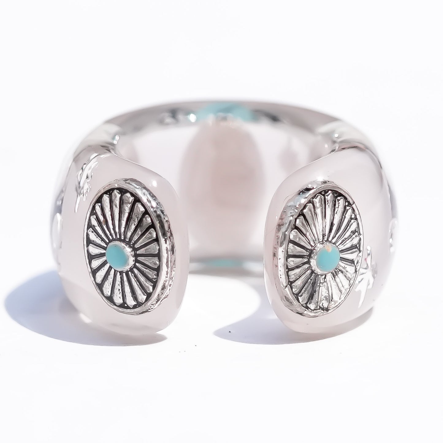 MEMENTO MORI EARCUFF / TURQUOISE / SMOKY WHITE