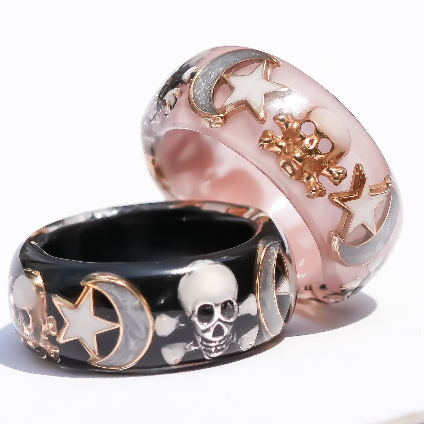 MEMENTO MORI RING / MOON STAR / BLACK /#12