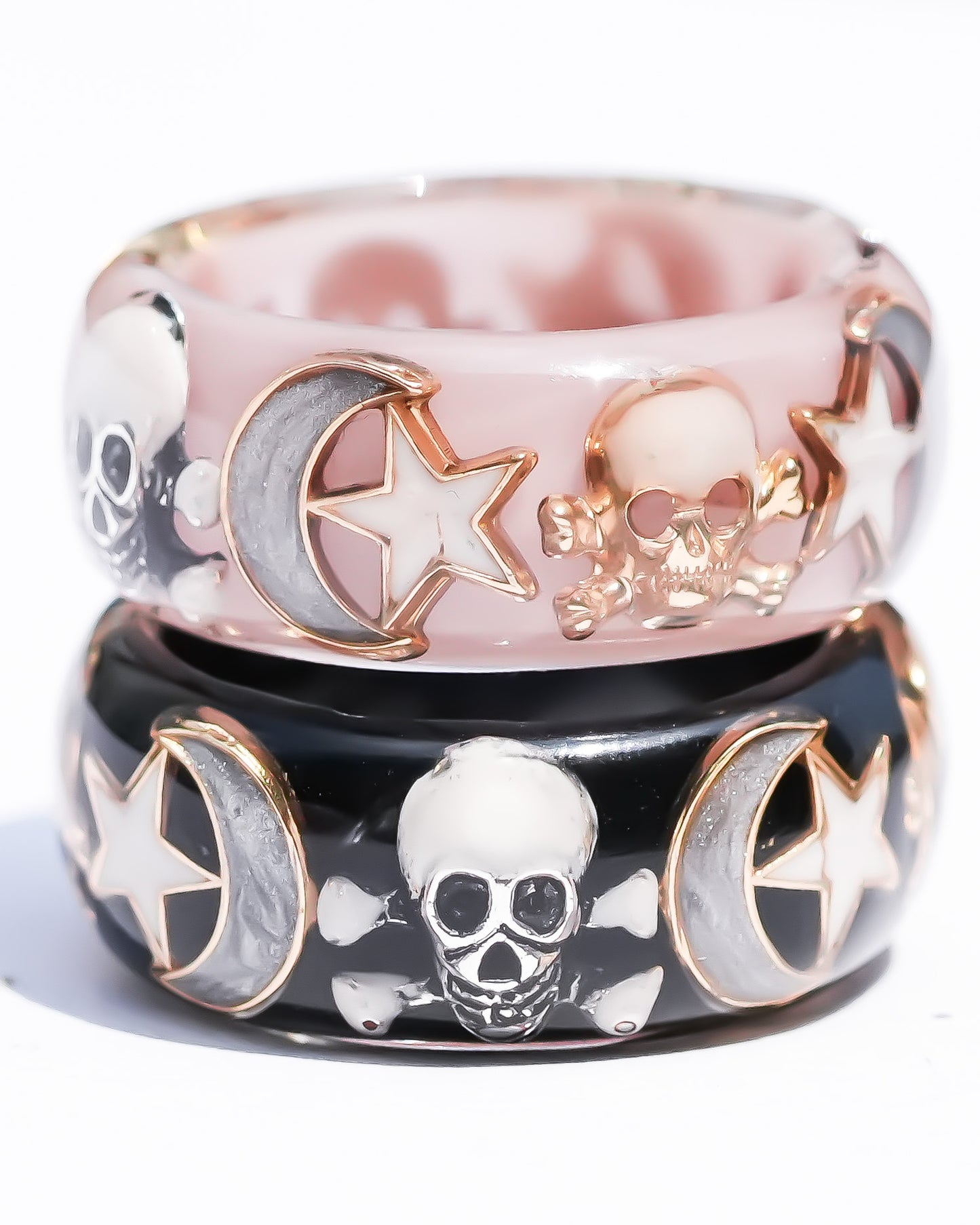 MEMENTO MORI RING / MOON STAR / BLACK /#12