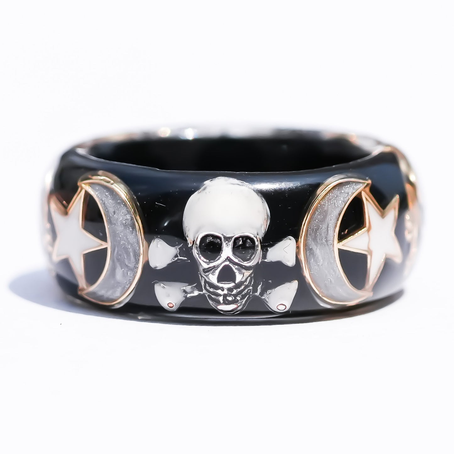 MEMENTO MORI RING / MOON STAR / BLACK /#12