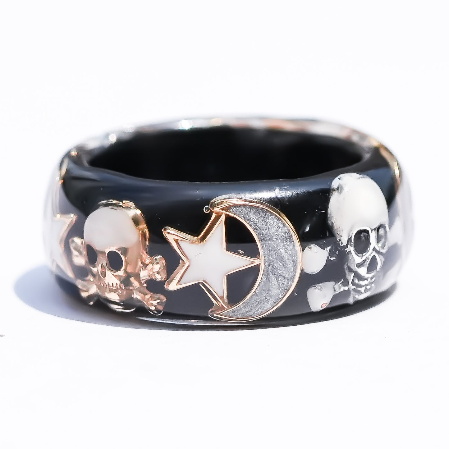 MEMENTO MORI RING / MOON STAR / BLACK /#12