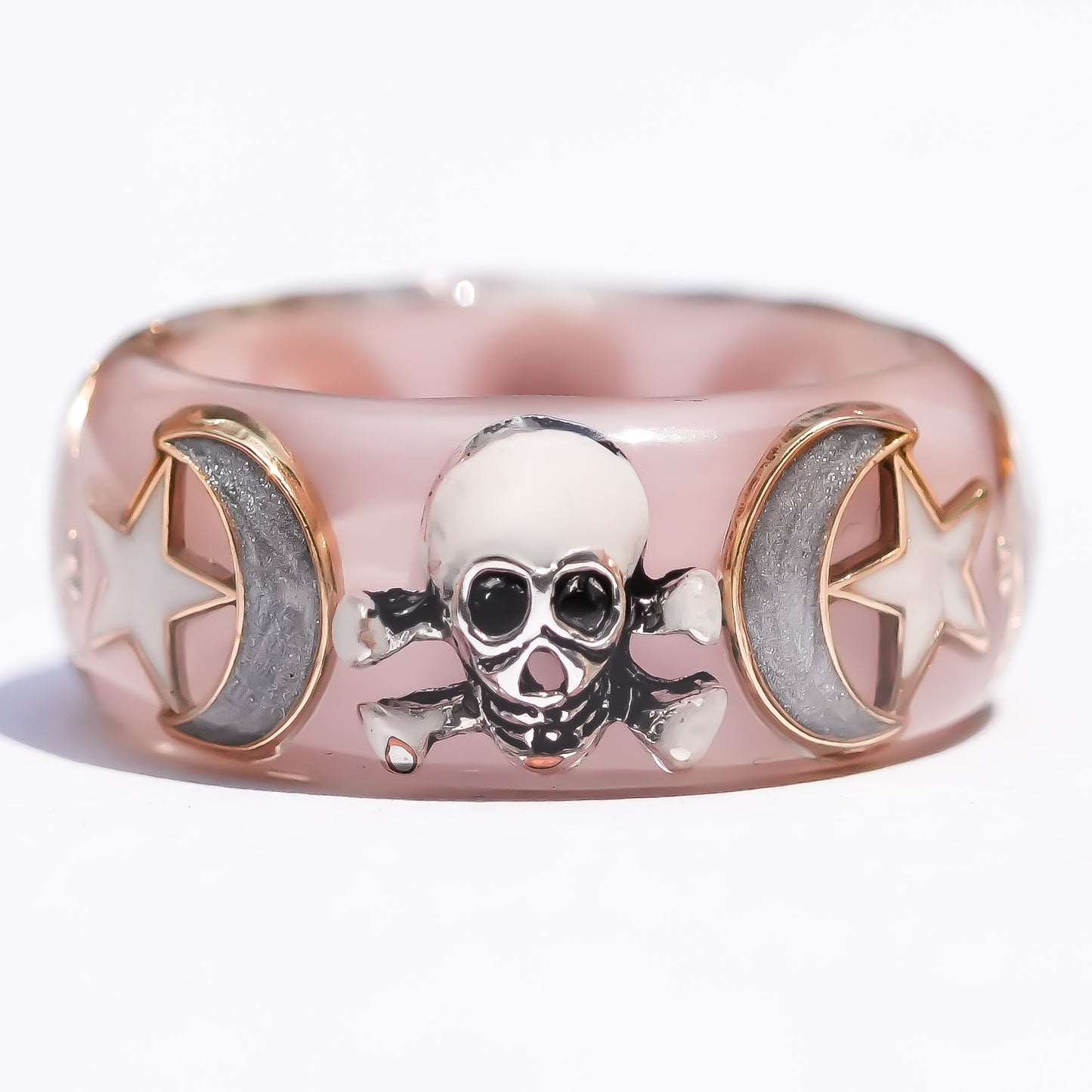 MEMENTO MORI RING / MOON STAR / SMOKY PINK /#12