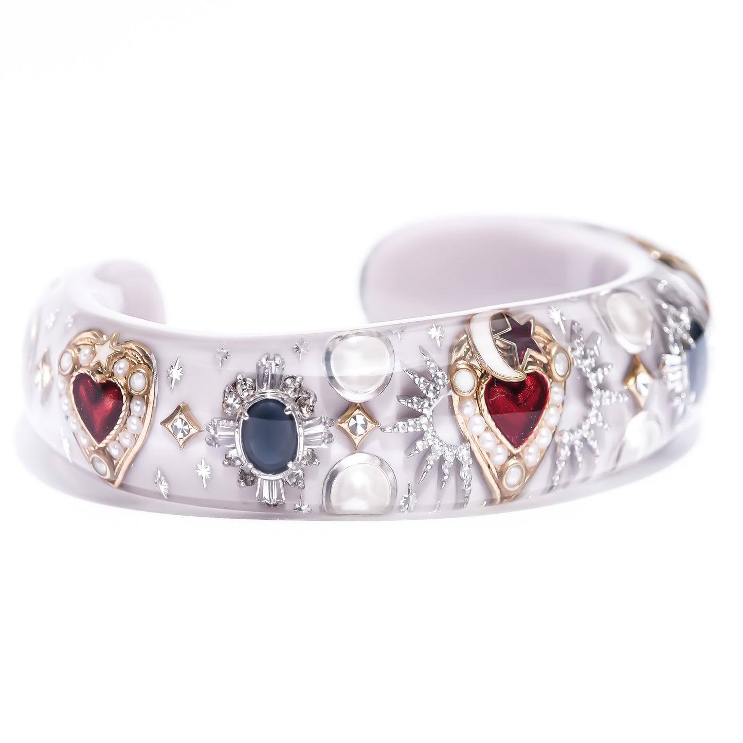 LOVE BRACELET / HEART / SMOKY GRAY