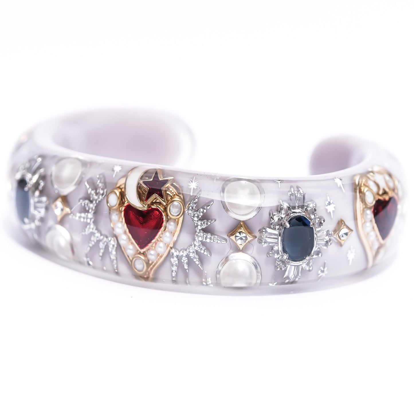 LOVE BRACELET / HEART / SMOKY GRAY