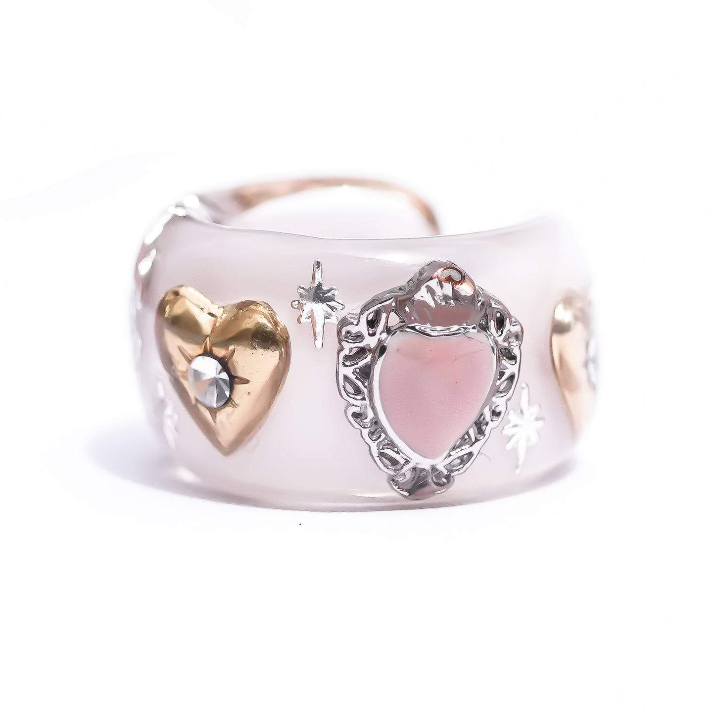 LOVE EARCUFF / HEART / SMOKY PINK 2