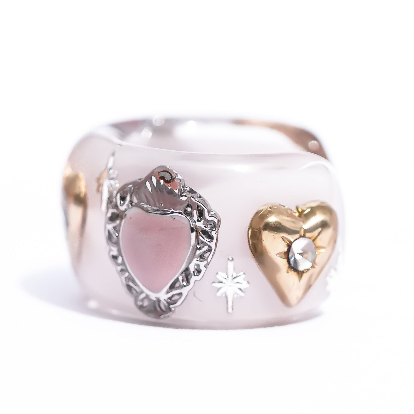 LOVE EARCUFF / HEART / SMOKY PINK 2