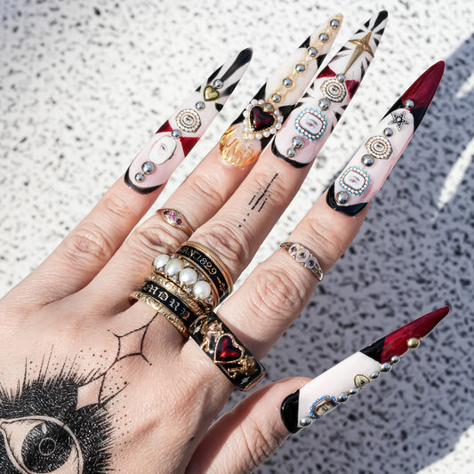 Angel heart reversible ring -black / #11 #12