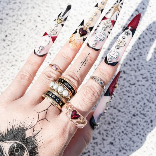 Angel heart reversible ring -smoky pink / #13 #15