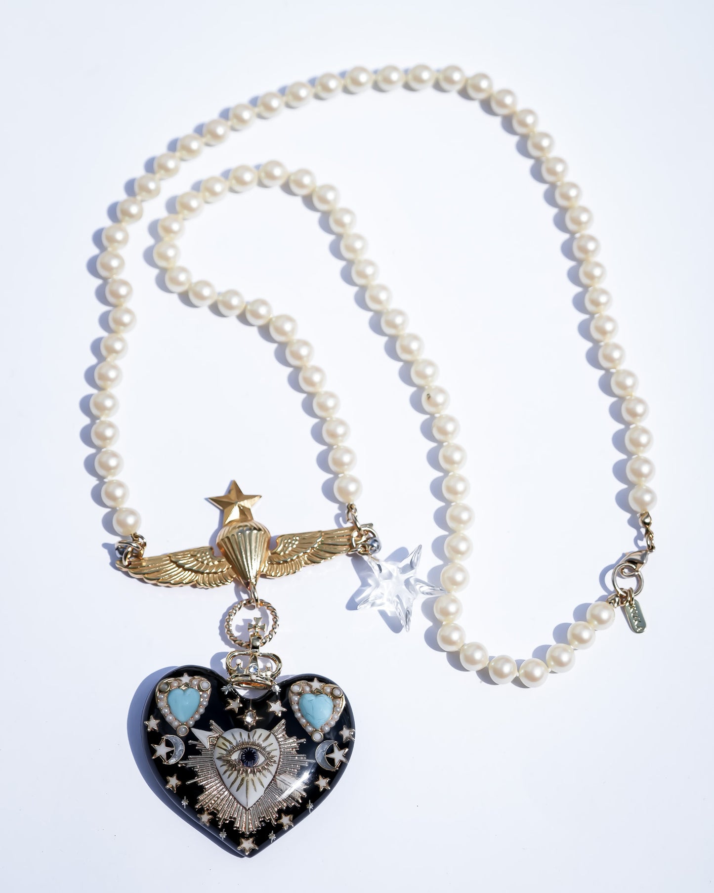 LOVE NECKLACE / EYE / HEART / TURQUOISE / BLACK
