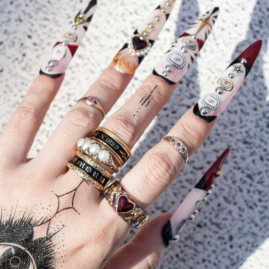 Angel heart reversible ring -purple / #12 #15