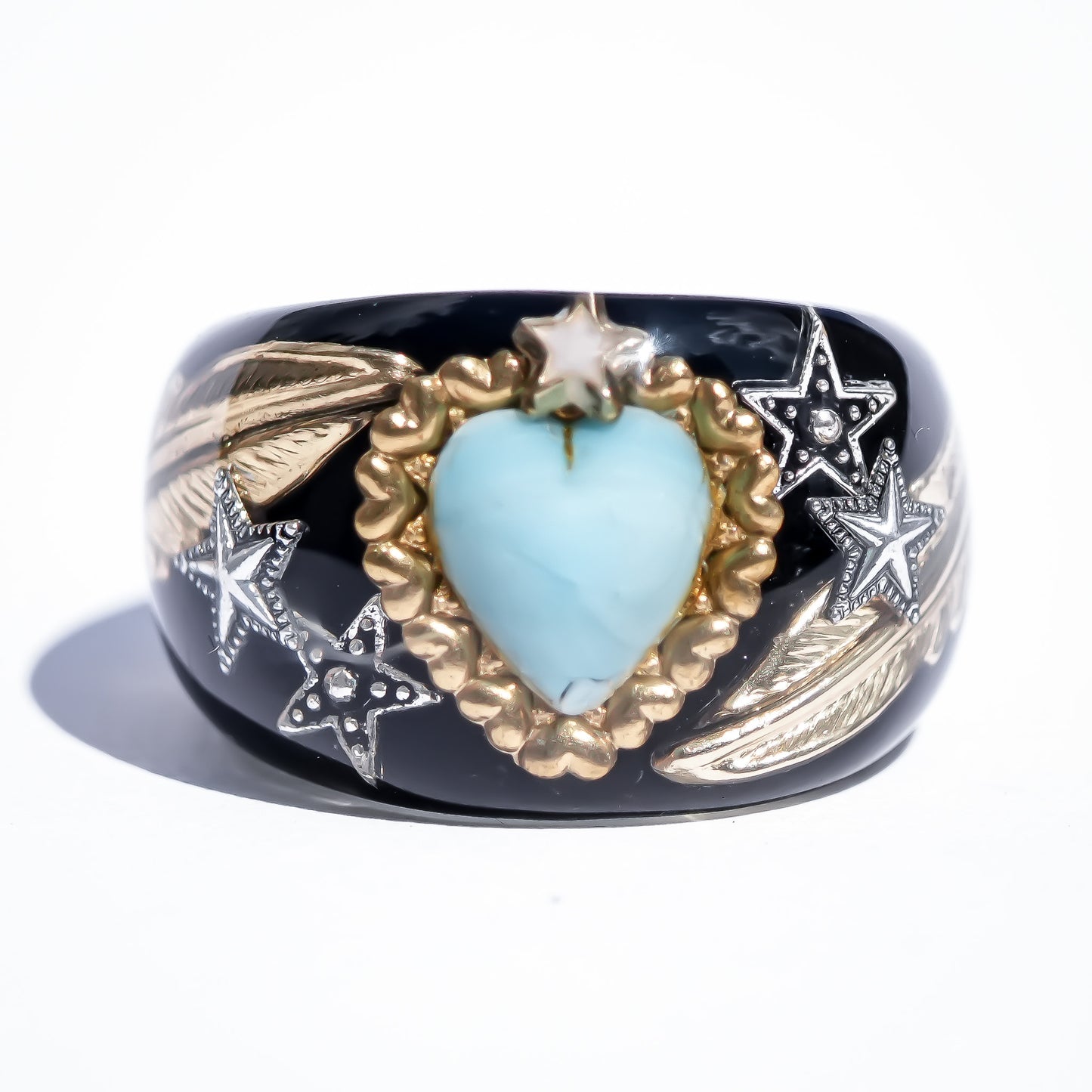 LOVE RING / HEART / WING / TURQUOISE / BLACK / #11