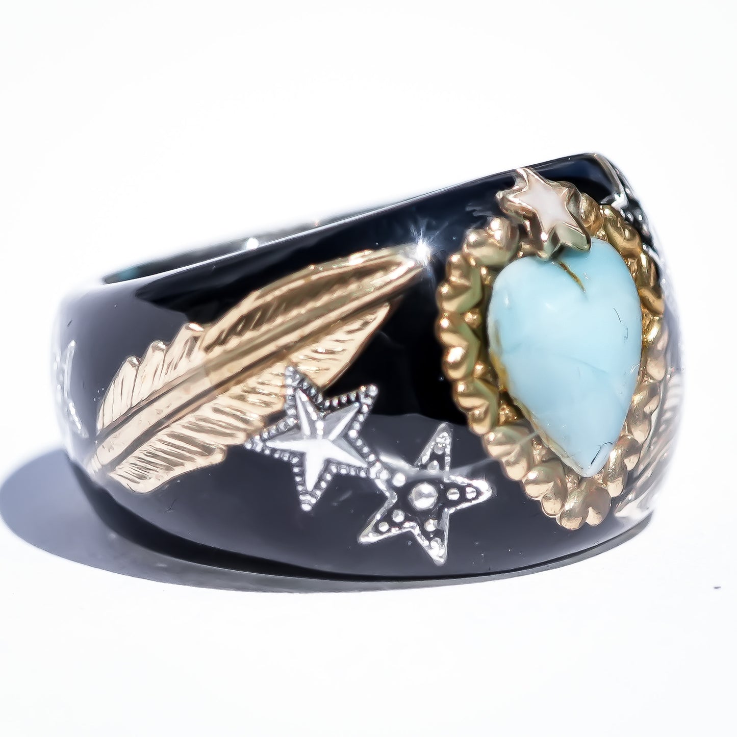 LOVE RING / HEART / WING / TURQUOISE / BLACK / #11