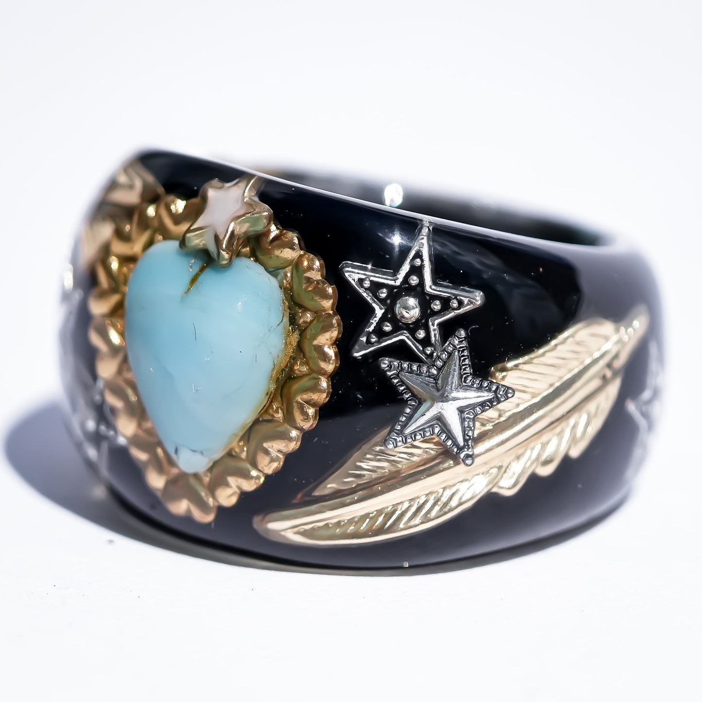 LOVE RING / HEART / WING / TURQUOISE / BLACK / #11