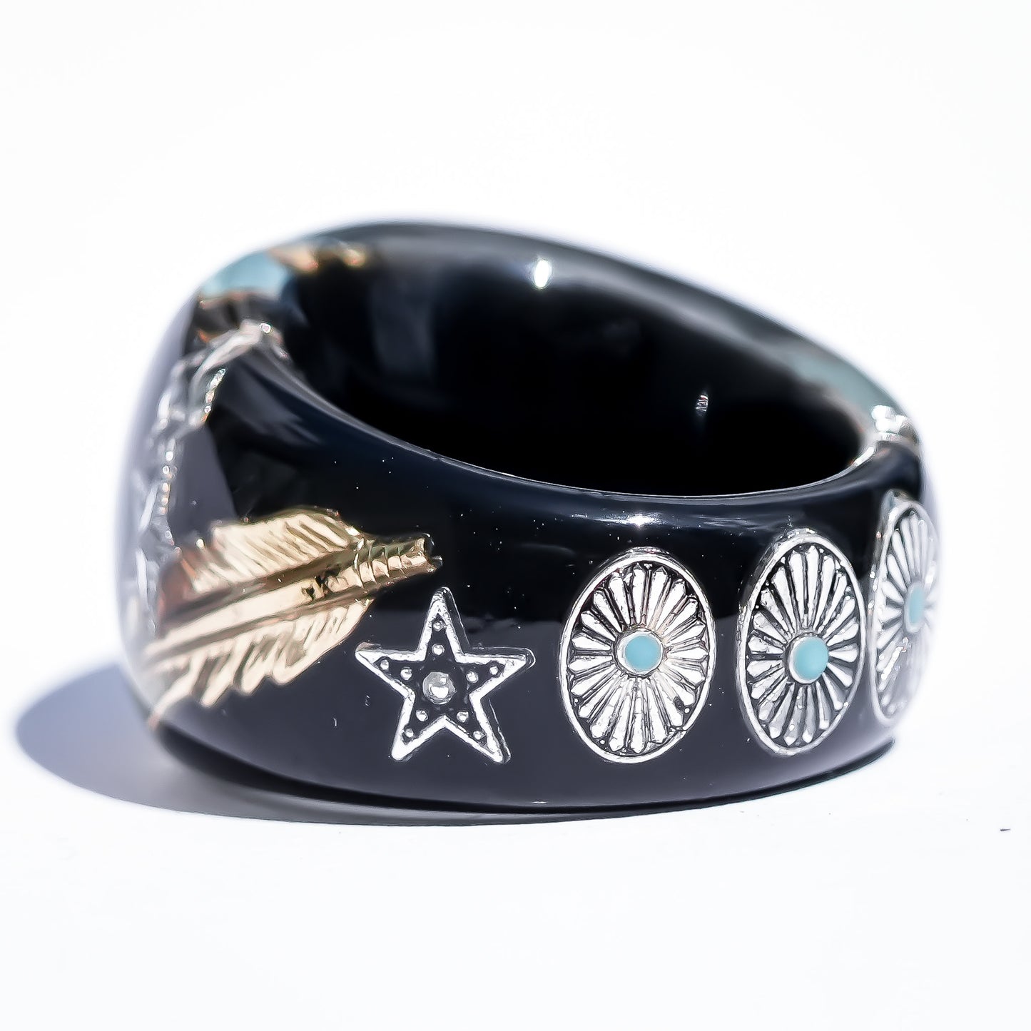 LOVE RING / HEART / WING / TURQUOISE / BLACK / #11