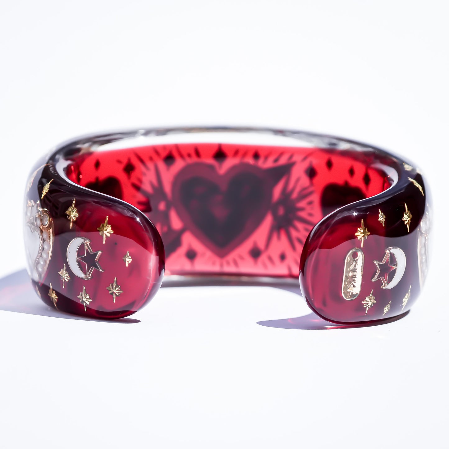 LOVE BRACELET / WHITE HEART / EYE / RED