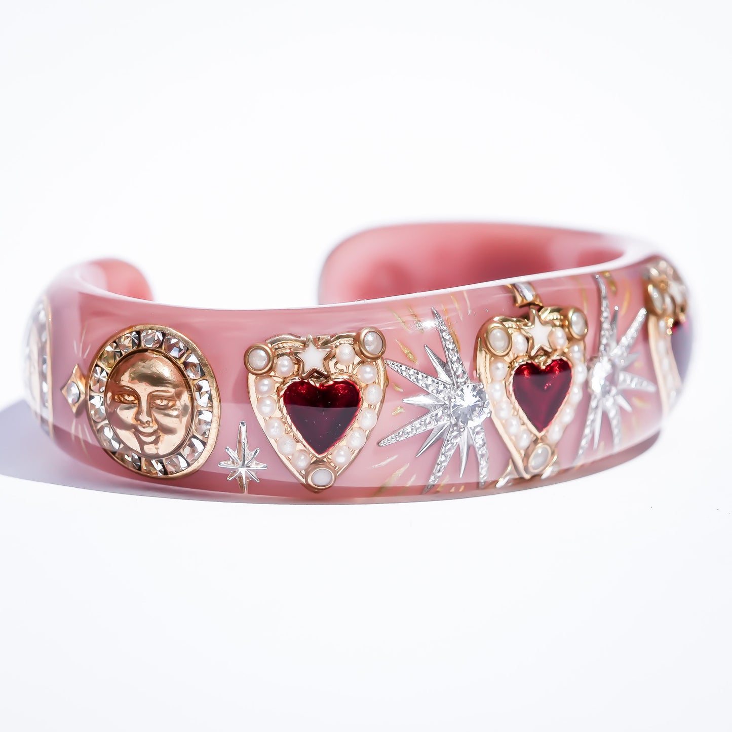LOVE BRACELET / RED HEART / SMOKY PINK