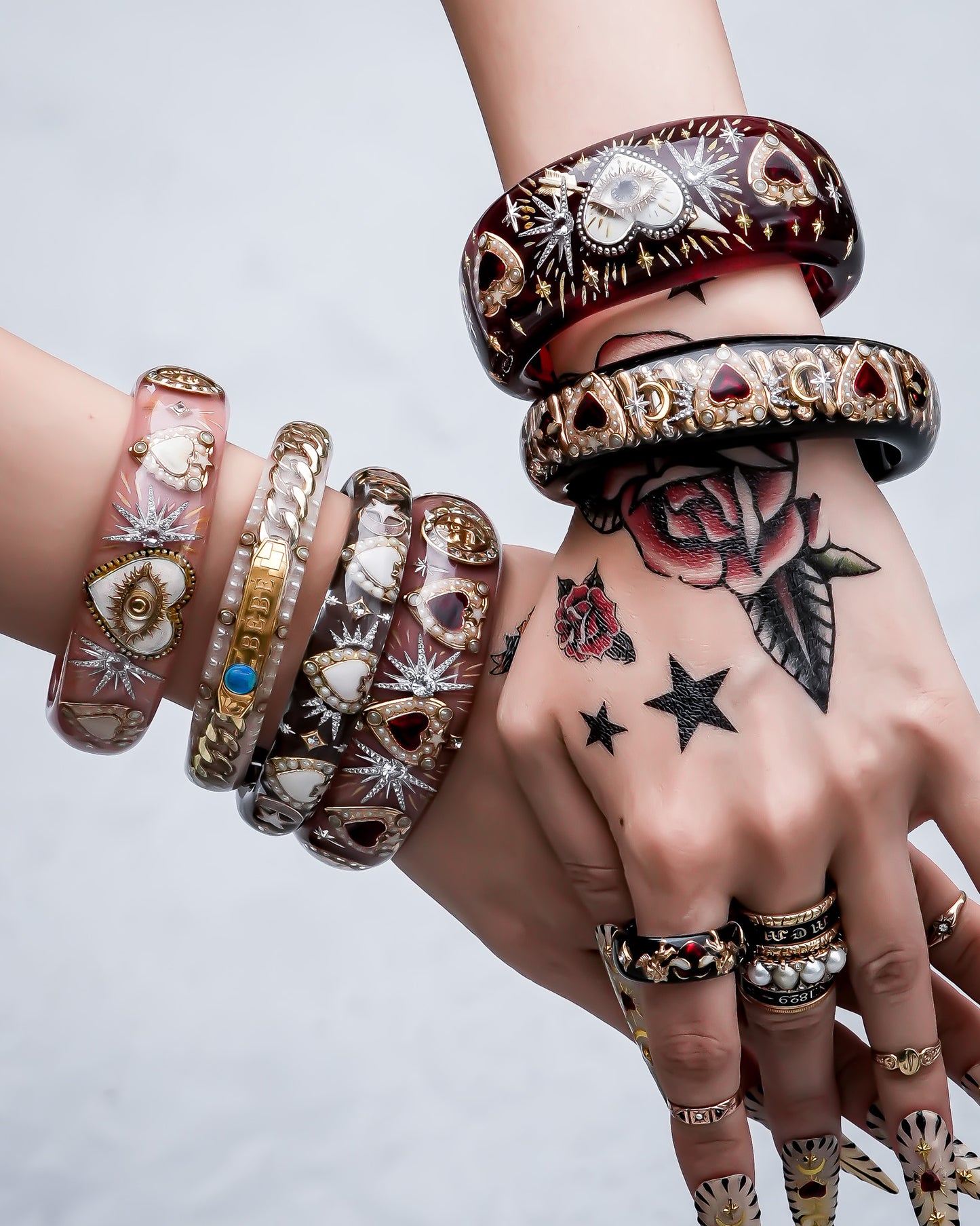 LOVE BRACELET / BABY / GOLD / SMOKY PINK