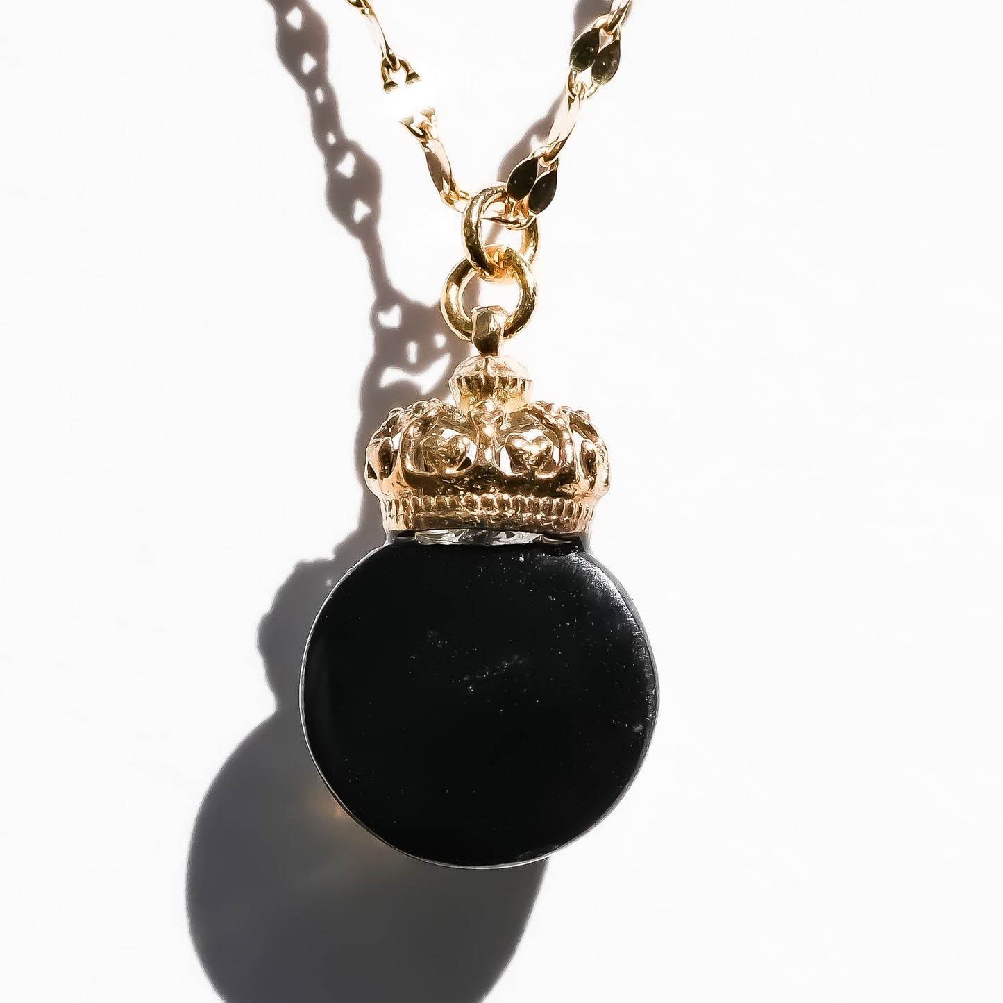 Miniature Ornament Necklace / Moon / Black