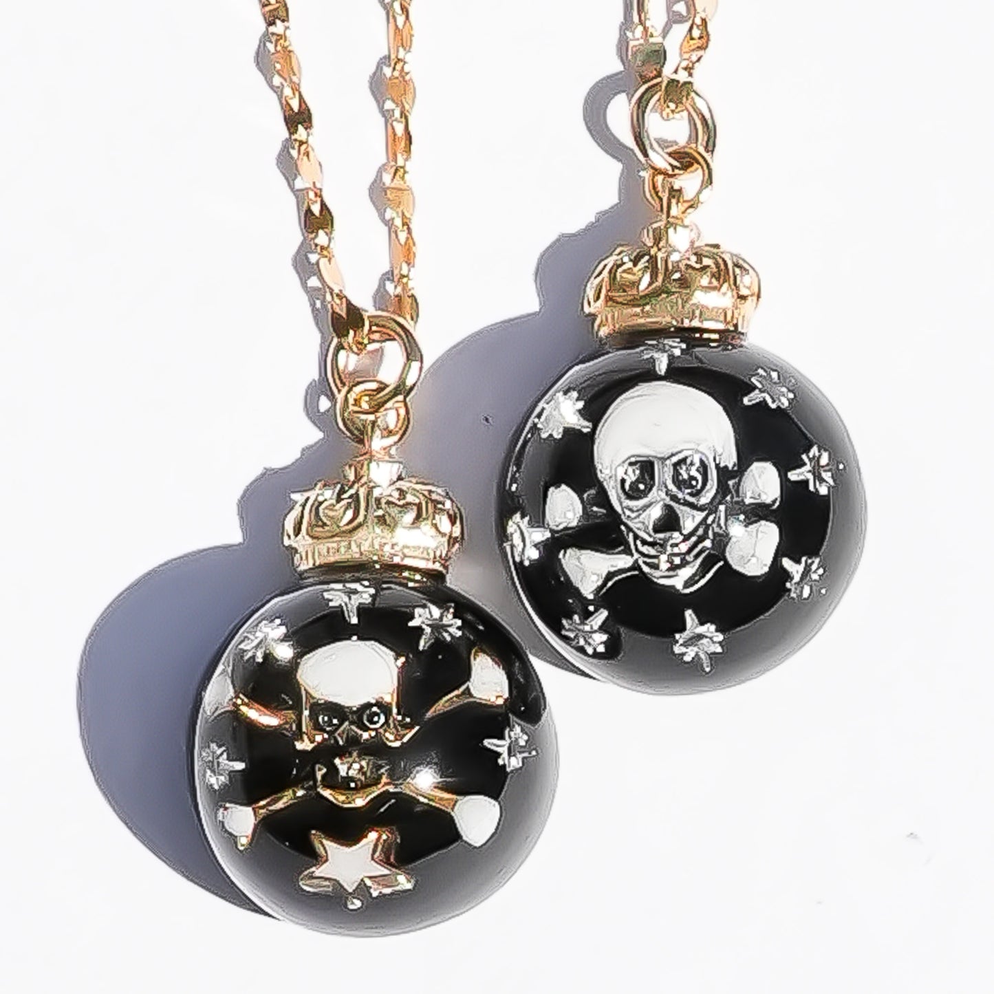 Miniature Ornament Necklace / Memento mori / Black