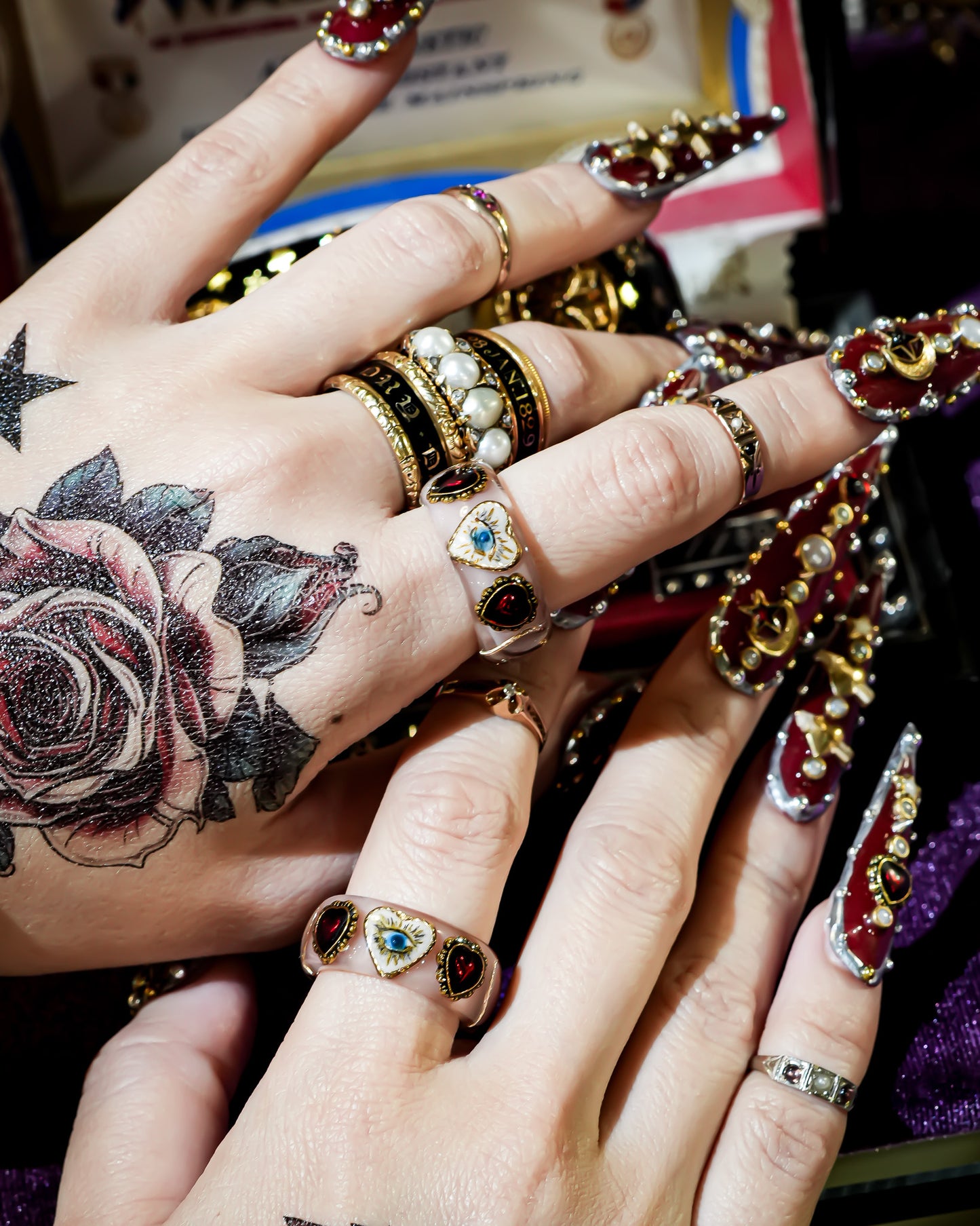 Mystic Eye Heart Ring – Smoky Pink / #11 #12