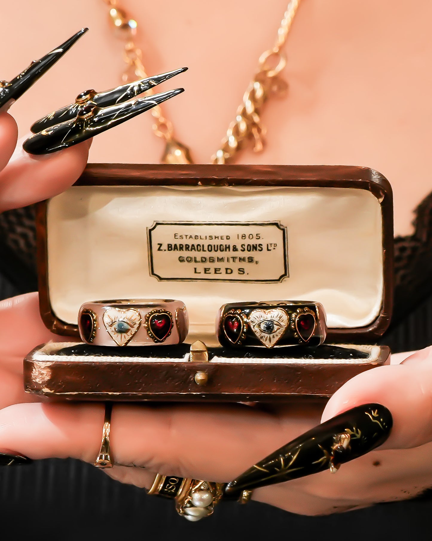 Mystic Eye Heart Ring – Smoky Pink / #11 #12