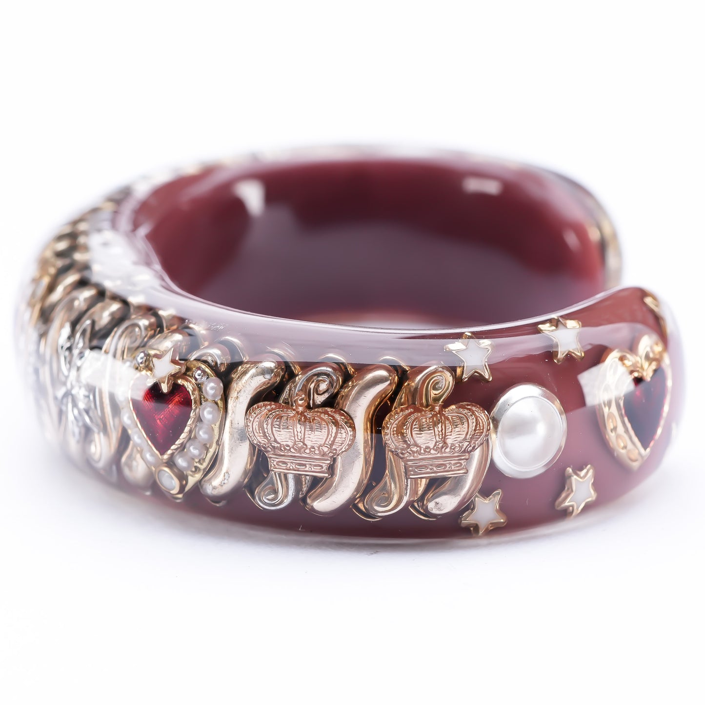 Sweet Heart Crown Bangle – Smoky Brown