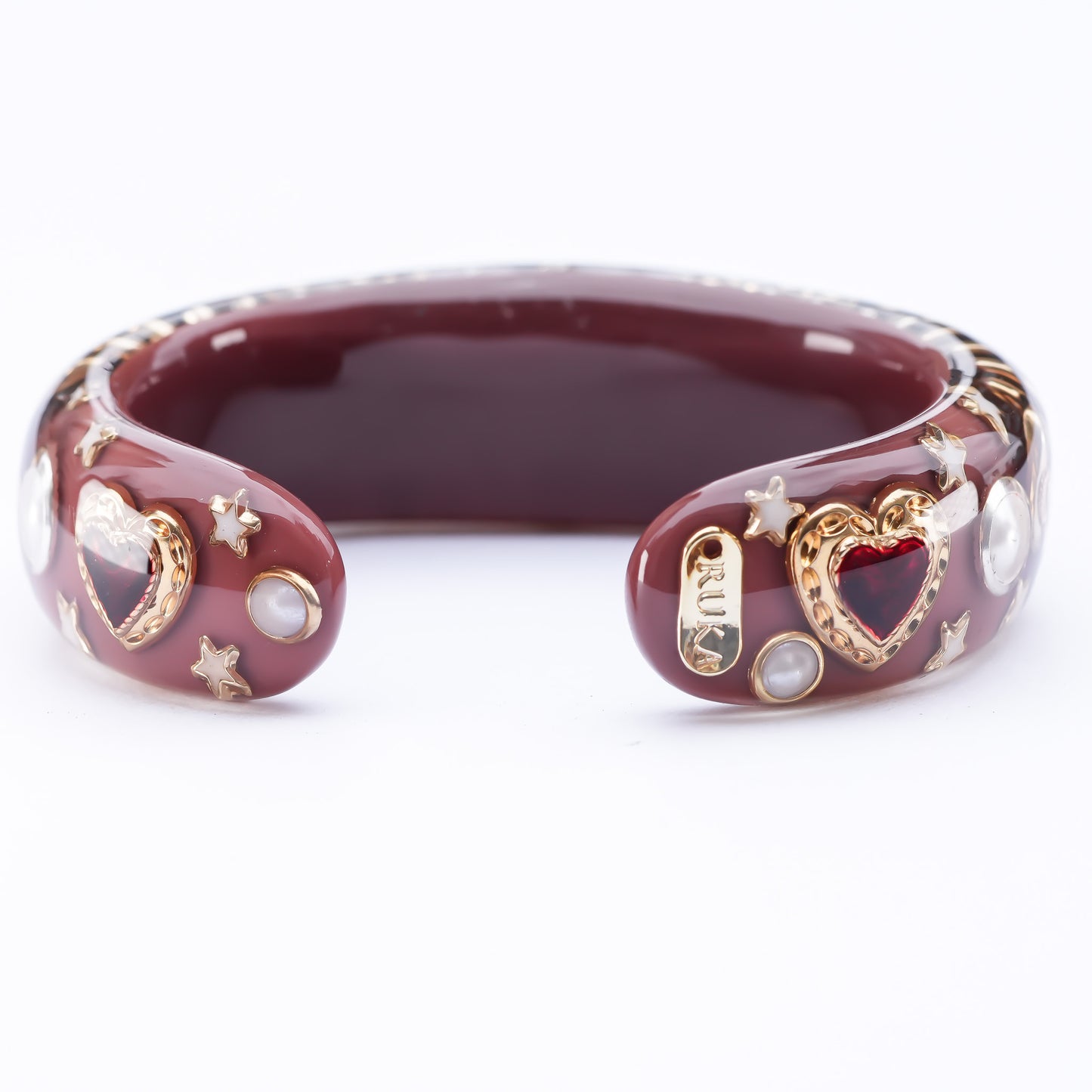 Sweet Heart Crown Bangle – Smoky Brown