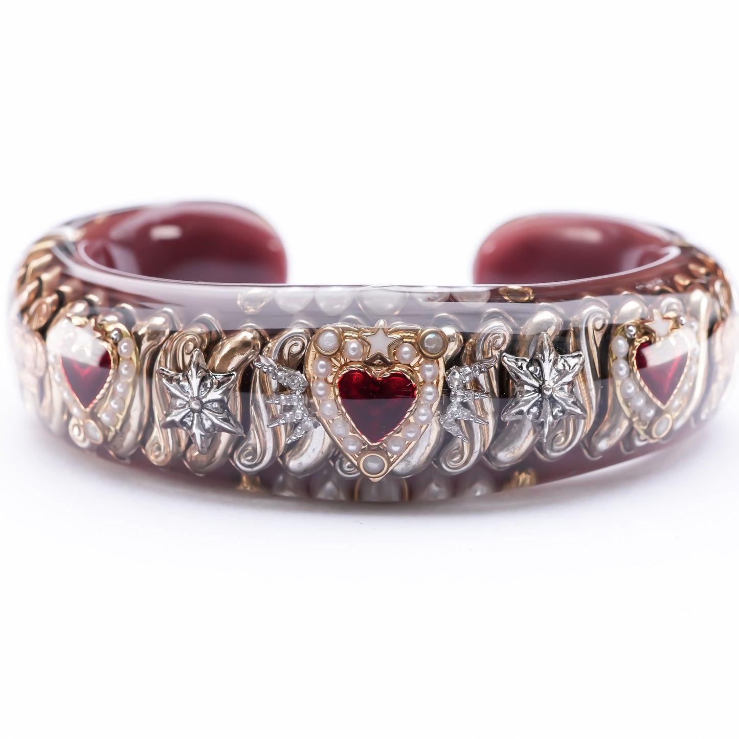 Sweet Heart Crown Bangle – Smoky Brown