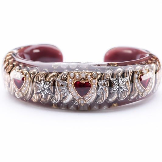 Sweet Heart Crown Bangle – Smoky Brown