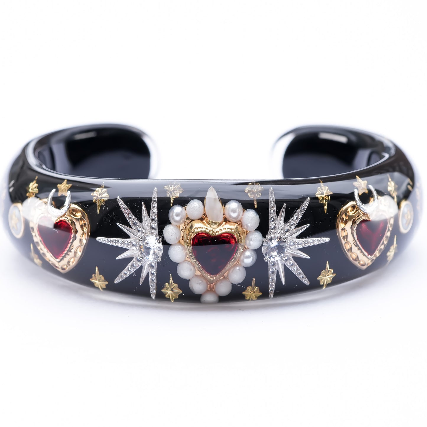 Radiant Heart Bangle – Jet Black